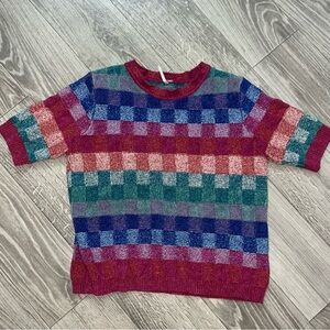 Free People Short Sleeve Knit Top